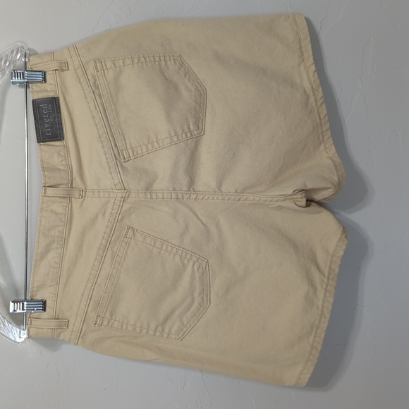 Vintage riveted by Lee high-waist khaki shorts size 14 - Picture 7 of 13